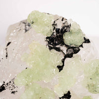Prehnite w/ Black Quartz - Rough