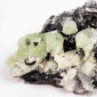 Prehnite w/ Black Quartz - Rough