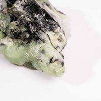 Prehnite w/ Black Quartz - Rough