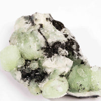 Prehnite w/ Black Quartz - Rough