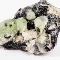 Prehnite w/ Black Quartz - Rough