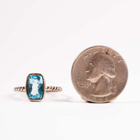Blue Topaz - Rectangle Ring
