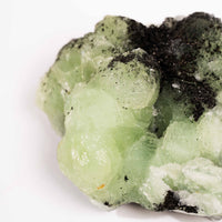 Prehnite w/ Black Quartz - Rough