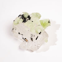Prehnite w/ Black Quartz - Rough