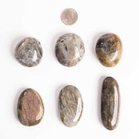 Labradorite, Orange/Pink Flash - Palms