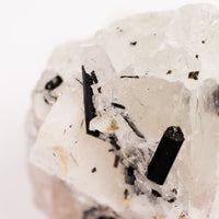 Fluorite, Green/Pink w. Black Tourmaline