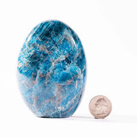 Apatite, Blue - Oval Shaped, Flate Base