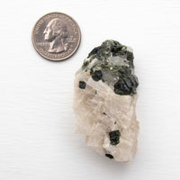 Tourmaline, Green in Quartz - Rough, Medium Color