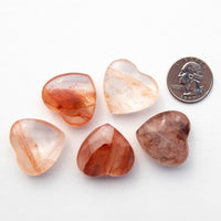 Quartz w/ Hematite - Polished, Hearts