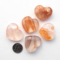 Quartz w/ Hematite - Polished, Hearts