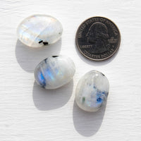 Moonstone - Rainbow, A Grade, Blue Flash, Tumbled