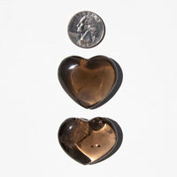Smoky Quartz - Hearts, Medium Color