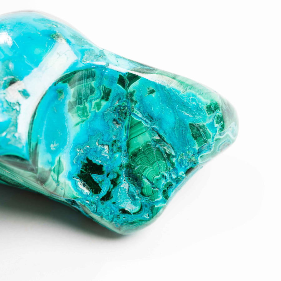 Chrysocolla w/ Malachite - Polished