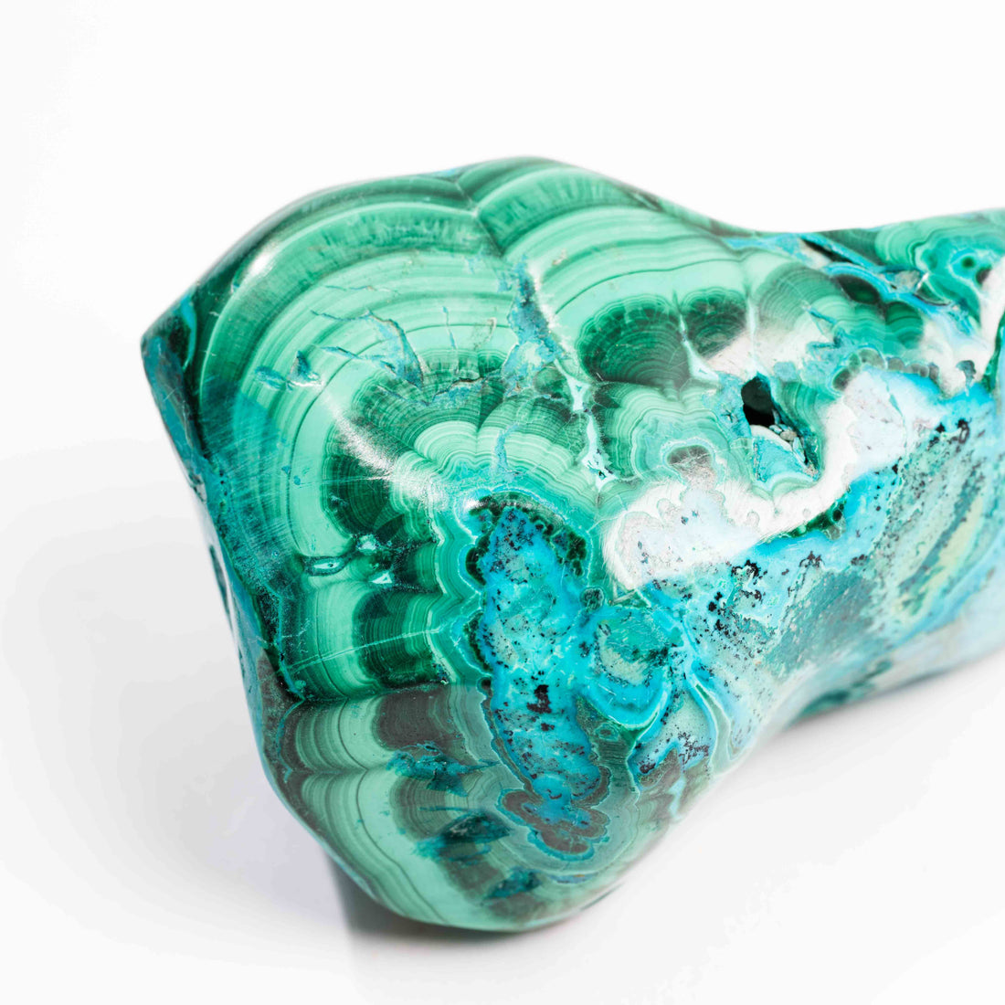 Chrysocolla w/ Malachite - Polished
