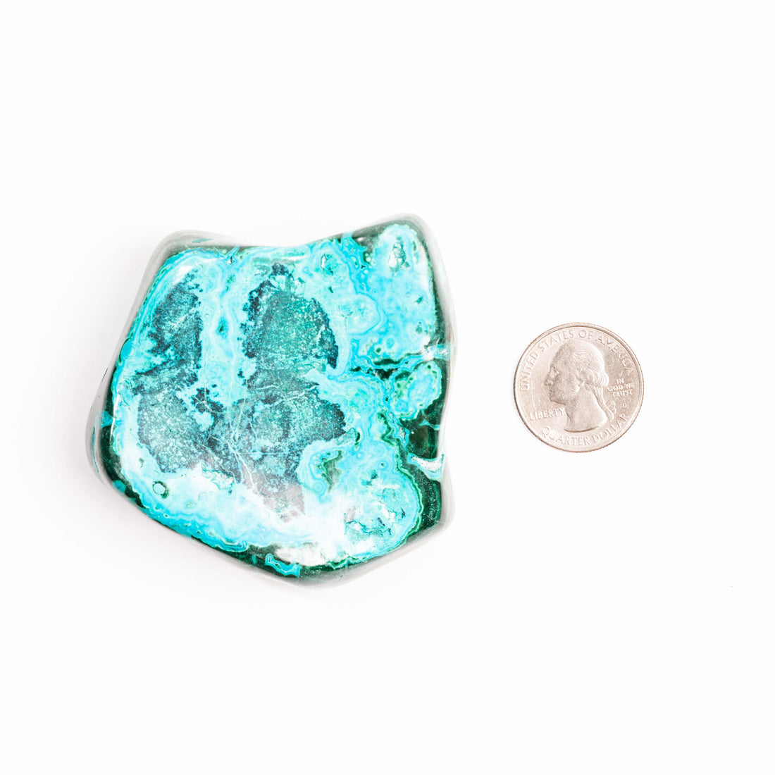 Chrysocolla w/ Malachite - Polished