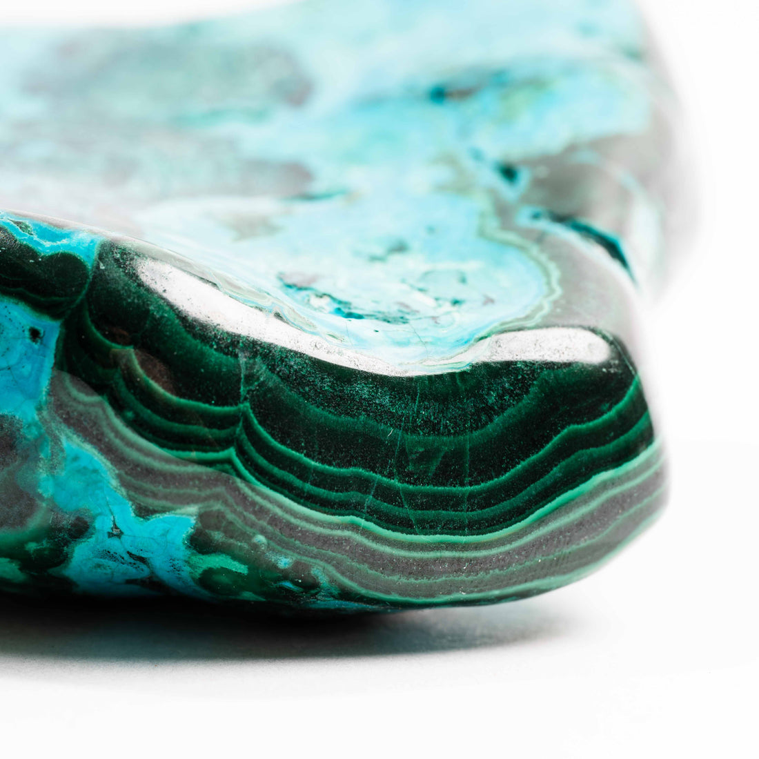 Chrysocolla w/ Malachite - Polished