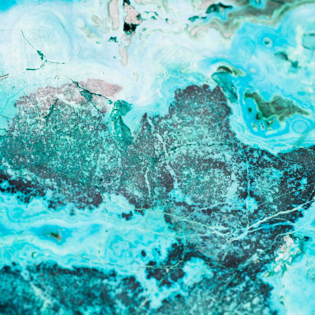 Chrysocolla w/ Malachite - Polished