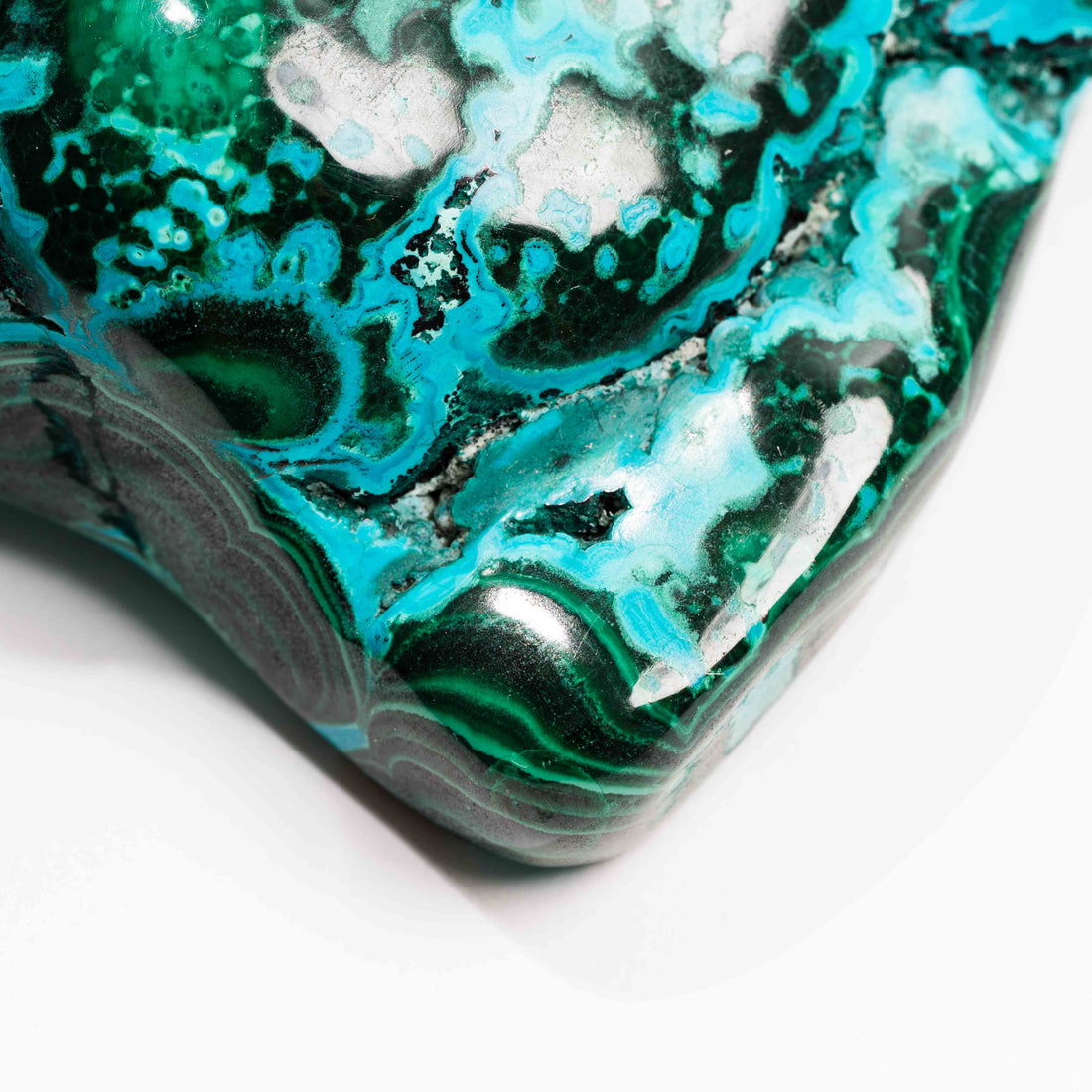 Chrysocolla w/ Malachite - Polished