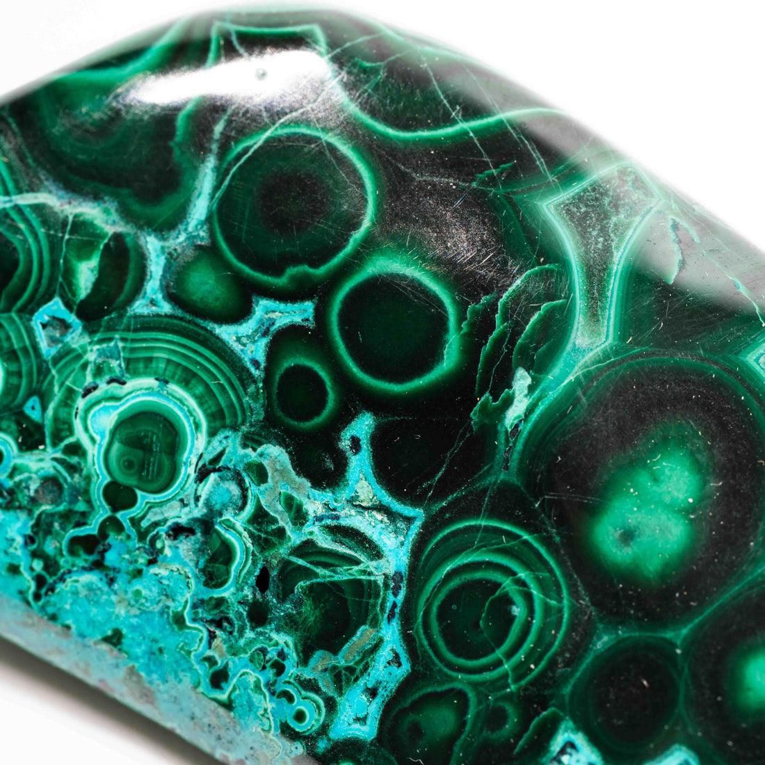 Chrysocolla w/ Malachite - Polished