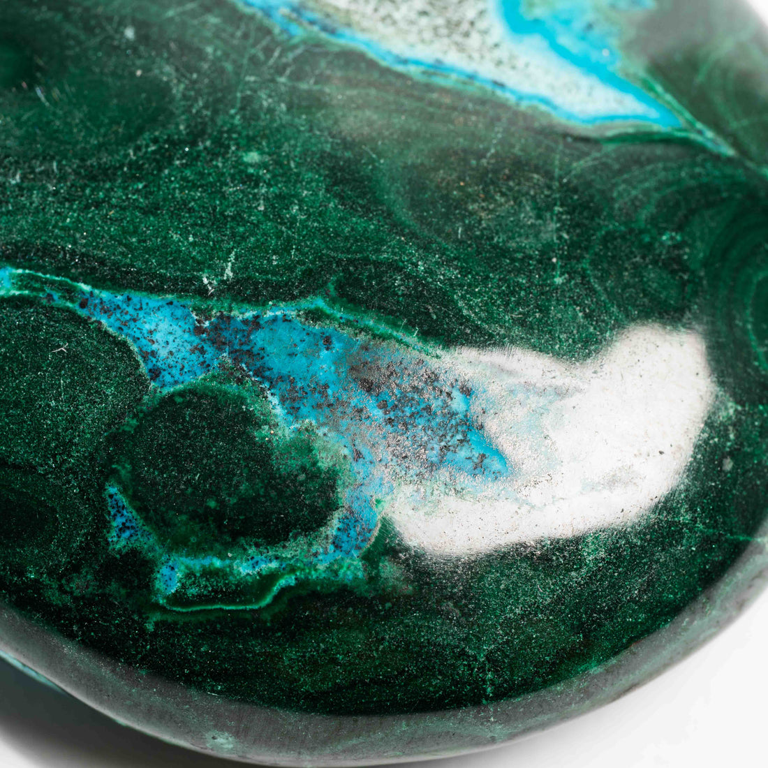 Chrysocolla w/ Malachite - Polished