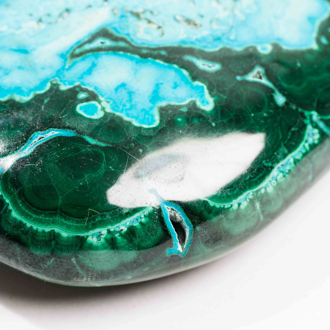 Chrysocolla w/ Malachite - Polished