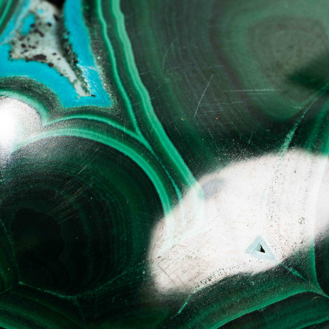 Chrysocolla w/ Malachite - Polished