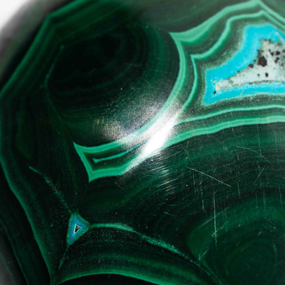 Chrysocolla w/ Malachite - Polished