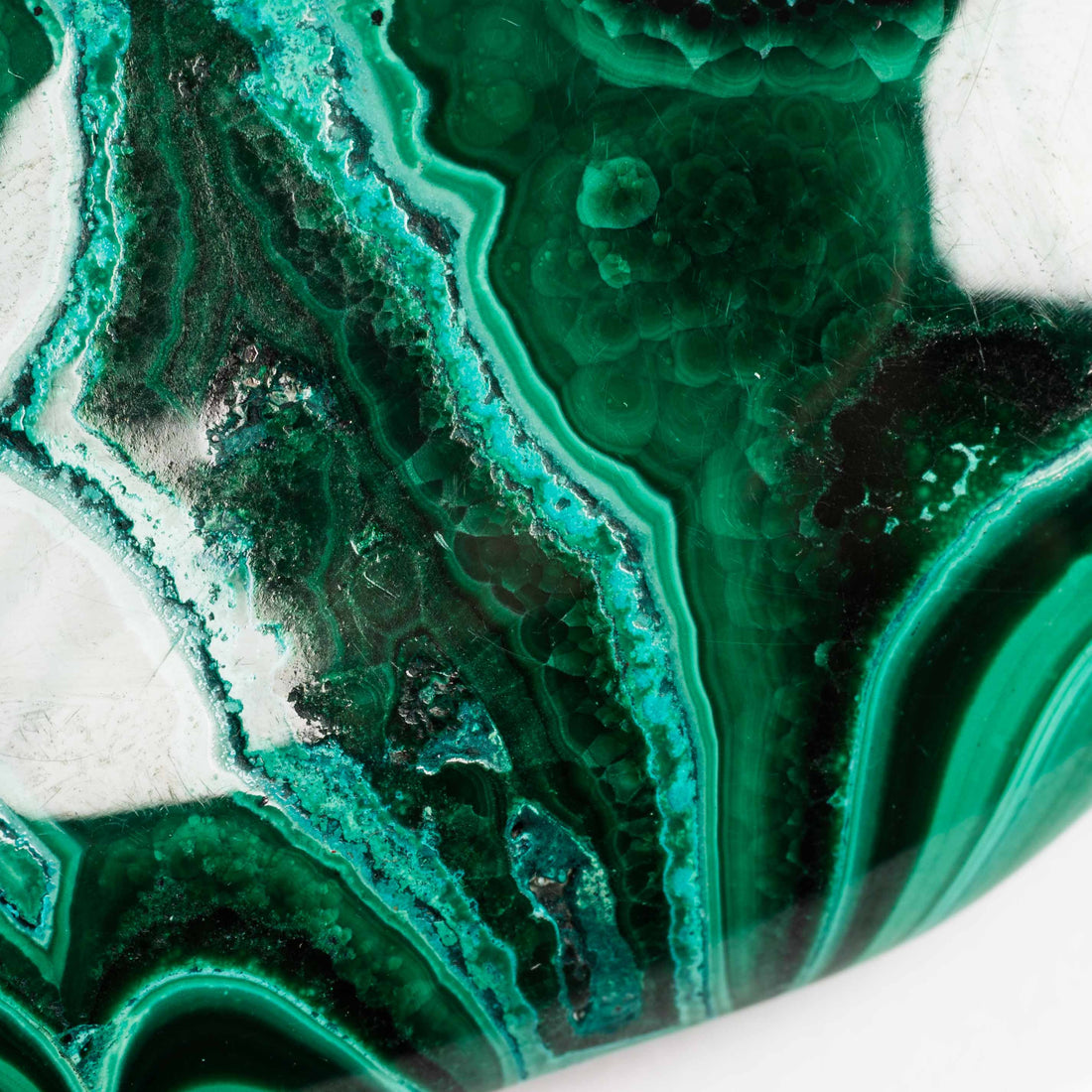 Chrysocolla w/ Malachite - Polished