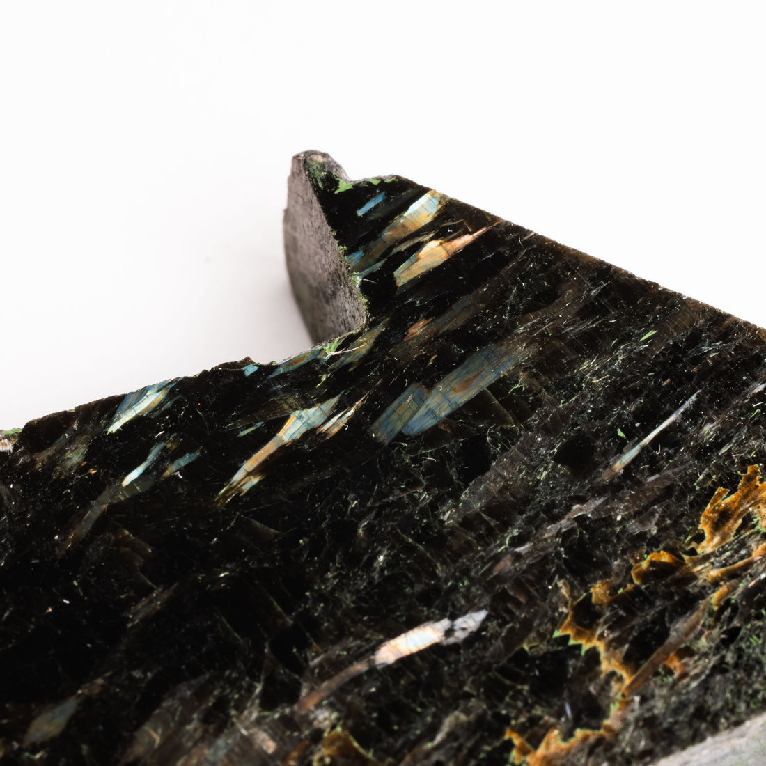 Numite Color Nuummite - Slab – Pink Heart Healing