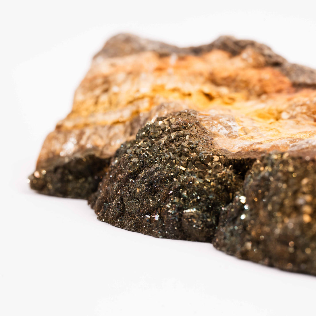 Barite w/ Pyrite - Slab