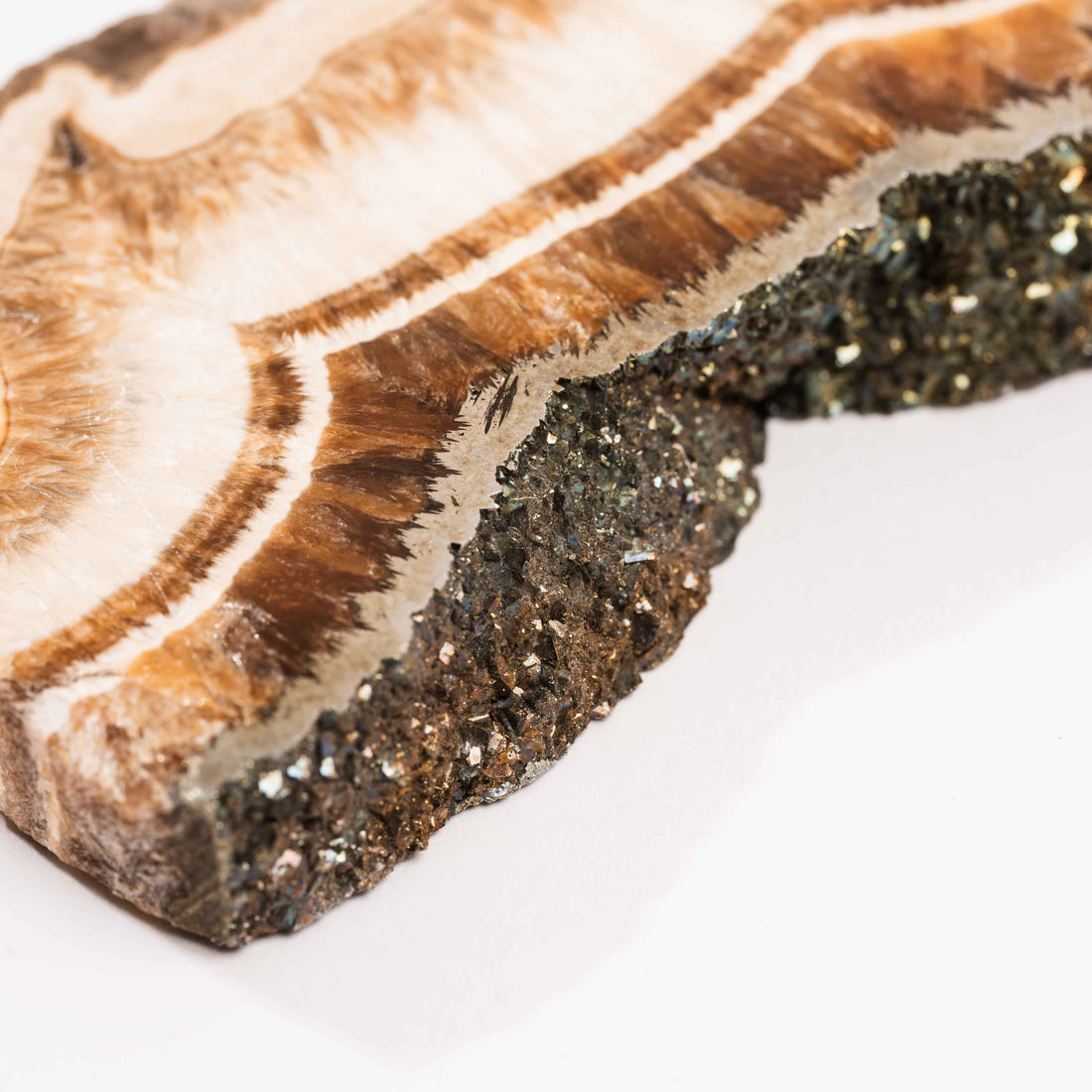 Barite w/ Pyrite - Slab