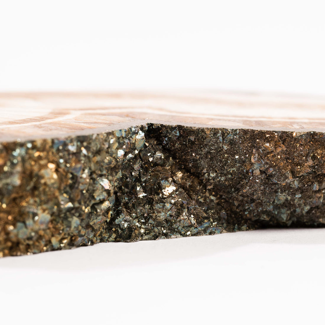 Barite w/ Pyrite - Slab