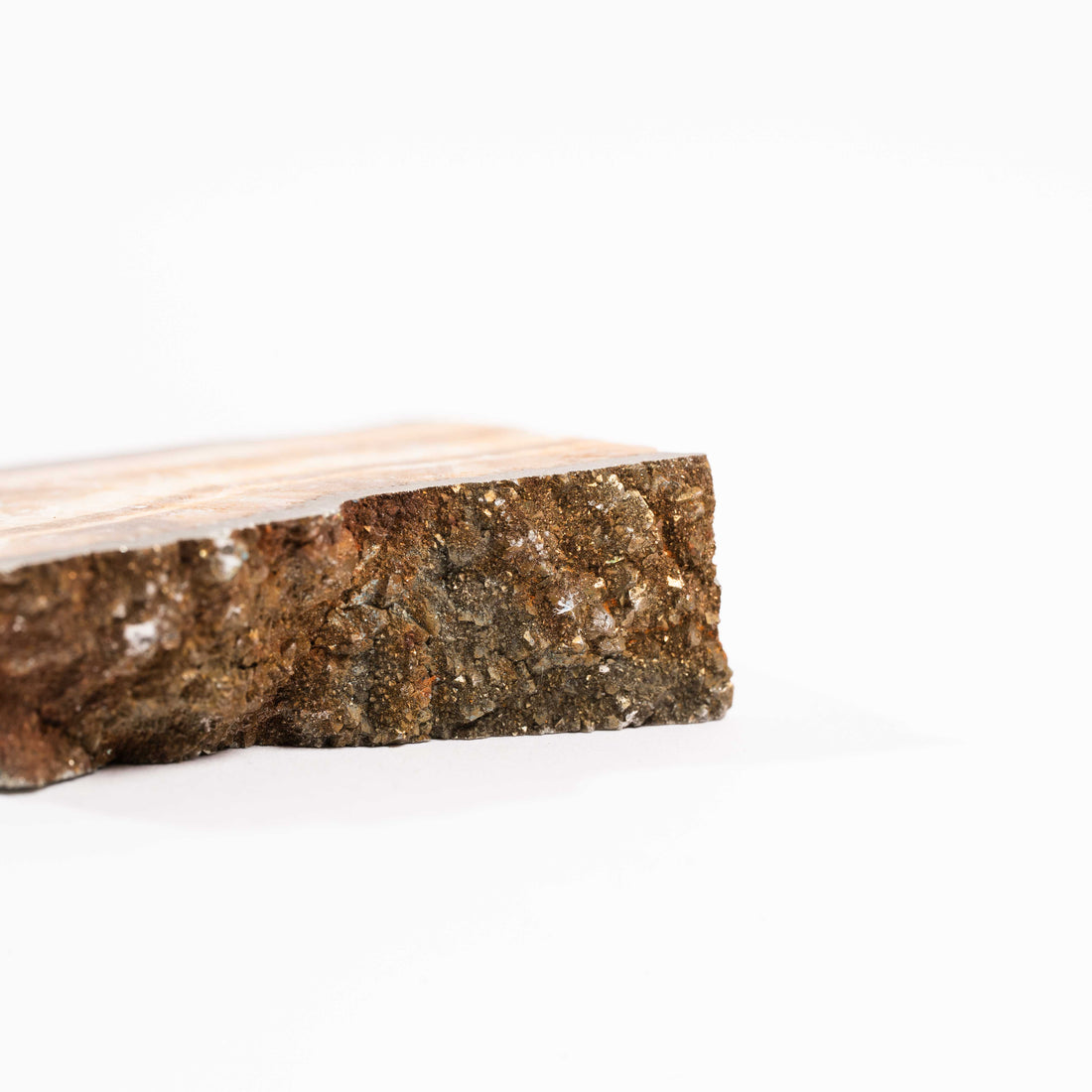 Barite w/ Pyrite - Slab