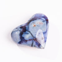 Agate, Blue Flower- Heart