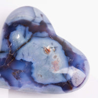Agate, Blue Flower- Heart