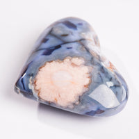 Agate, Blue Flower- Heart
