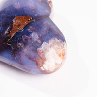 Agate, Blue Flower- Heart