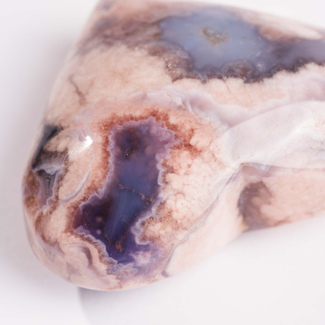Agate, Blue Flower- Heart