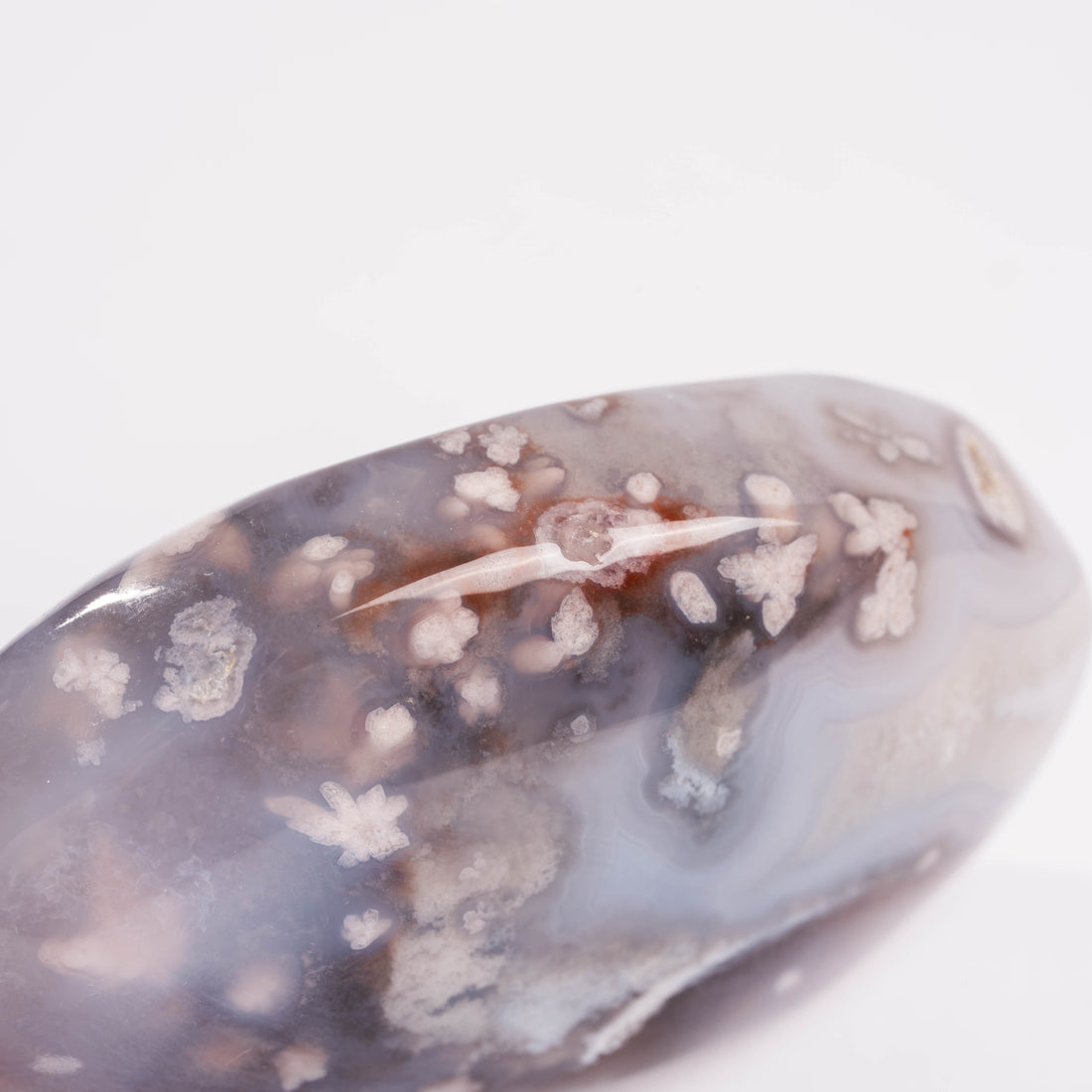 Agate, Blue Flower- Palm