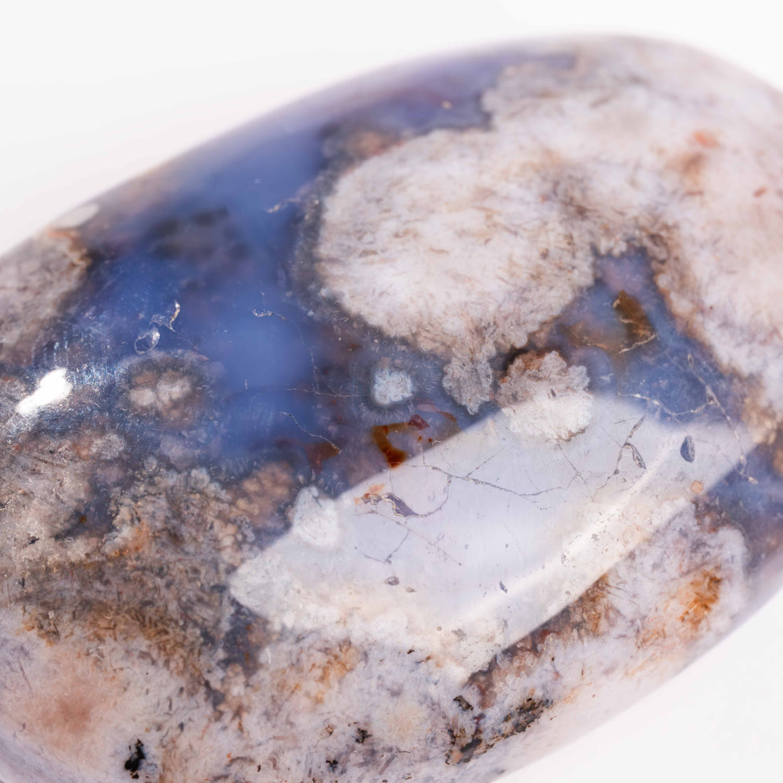 Agate, Blue Flower- Palm