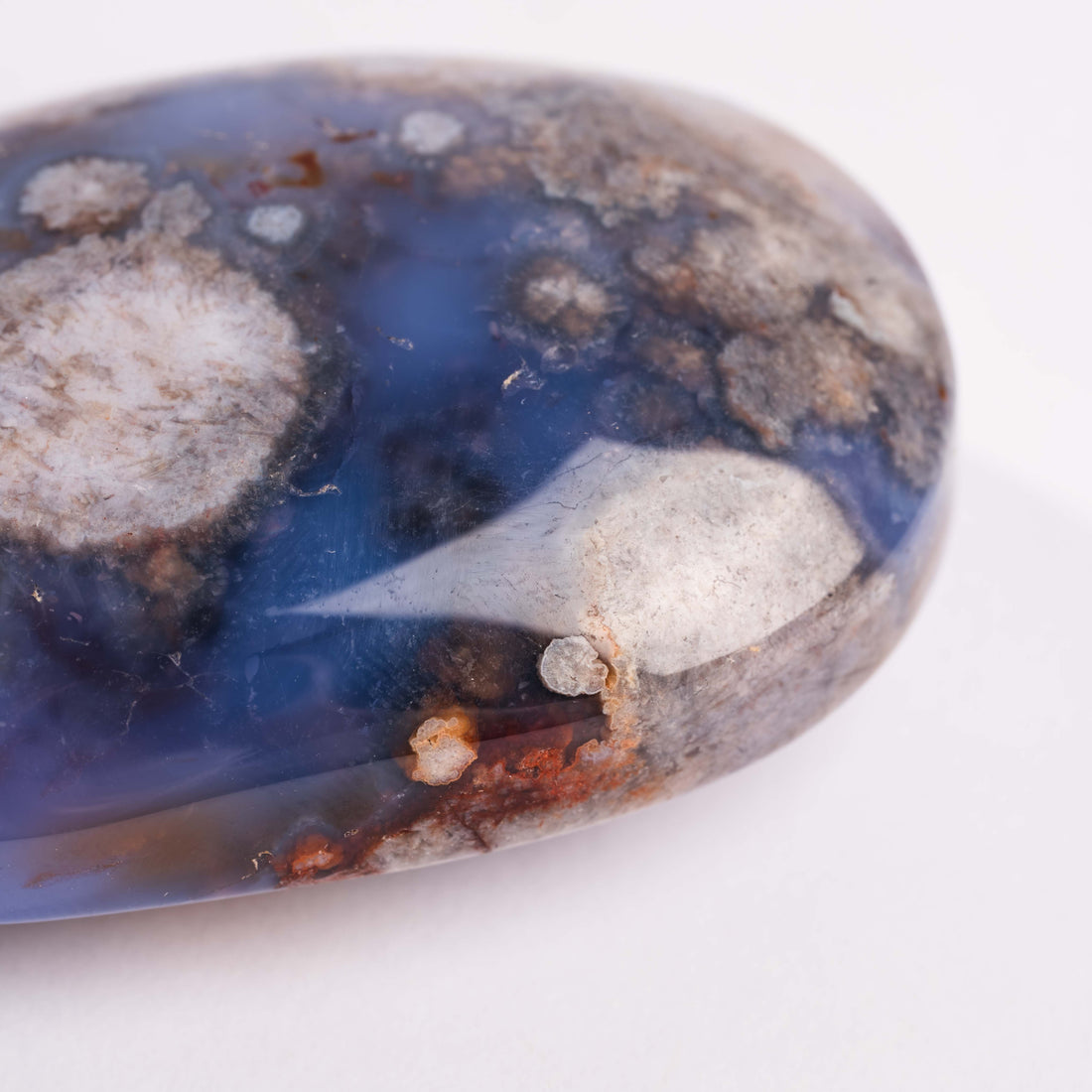 Agate, Blue Flower- Palm