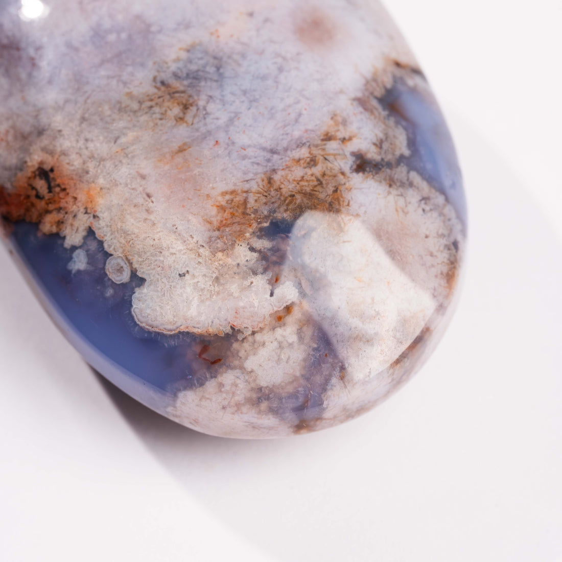 Agate, Blue Flower- Palm