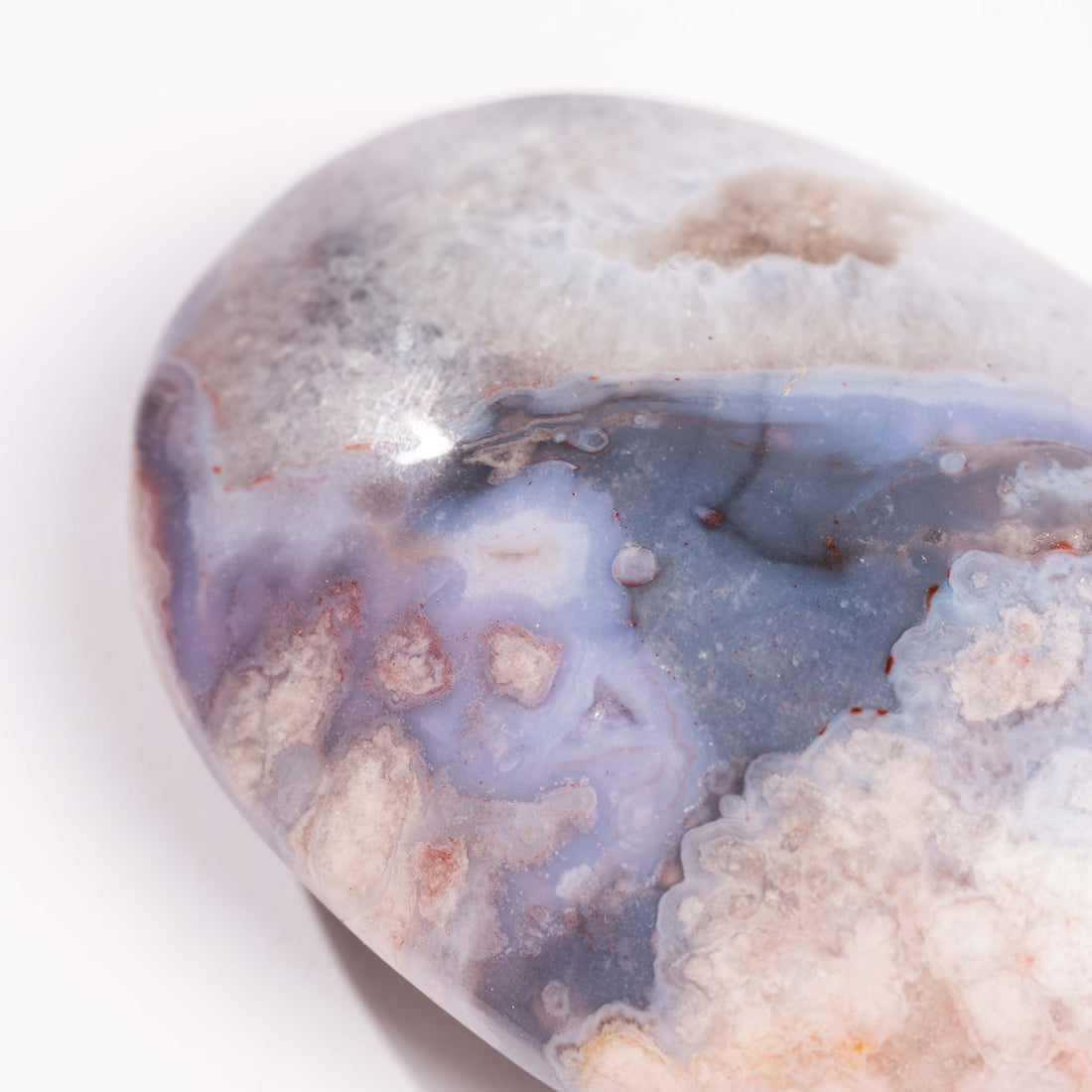 Agate, Blue Flower- Palm