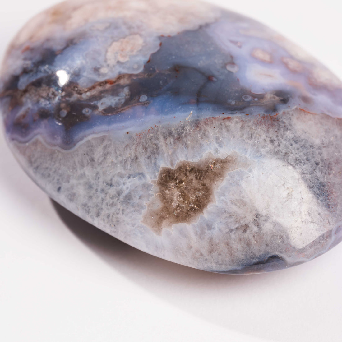Agate, Blue Flower- Palm