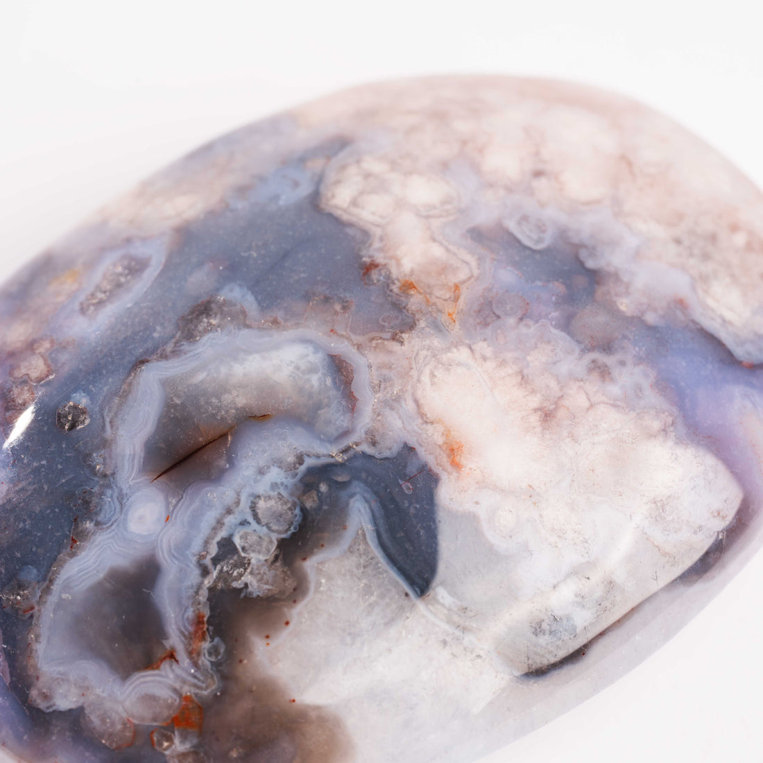 Agate, Blue Flower- Palm
