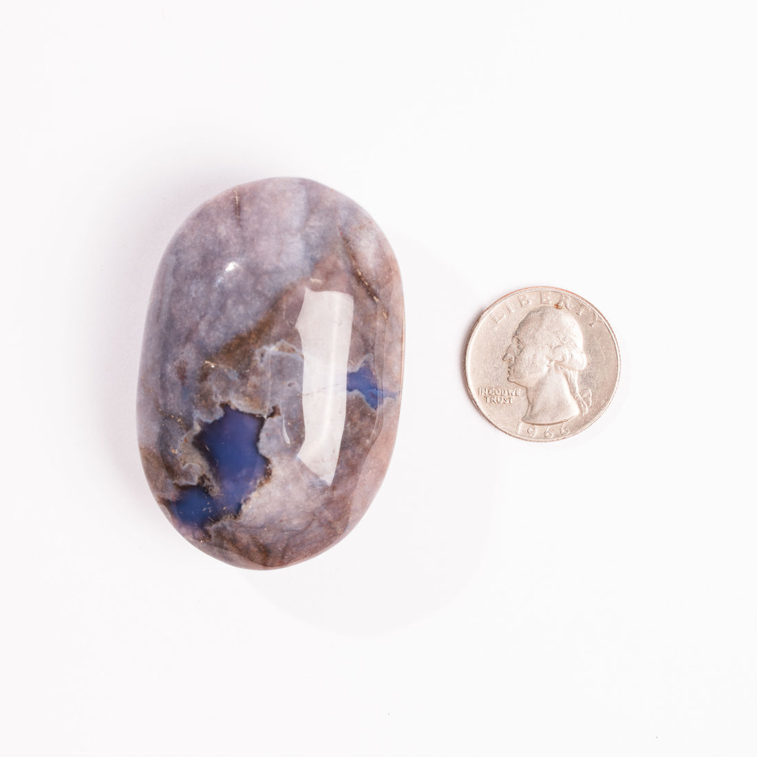 Agate, Blue Flower- Palm