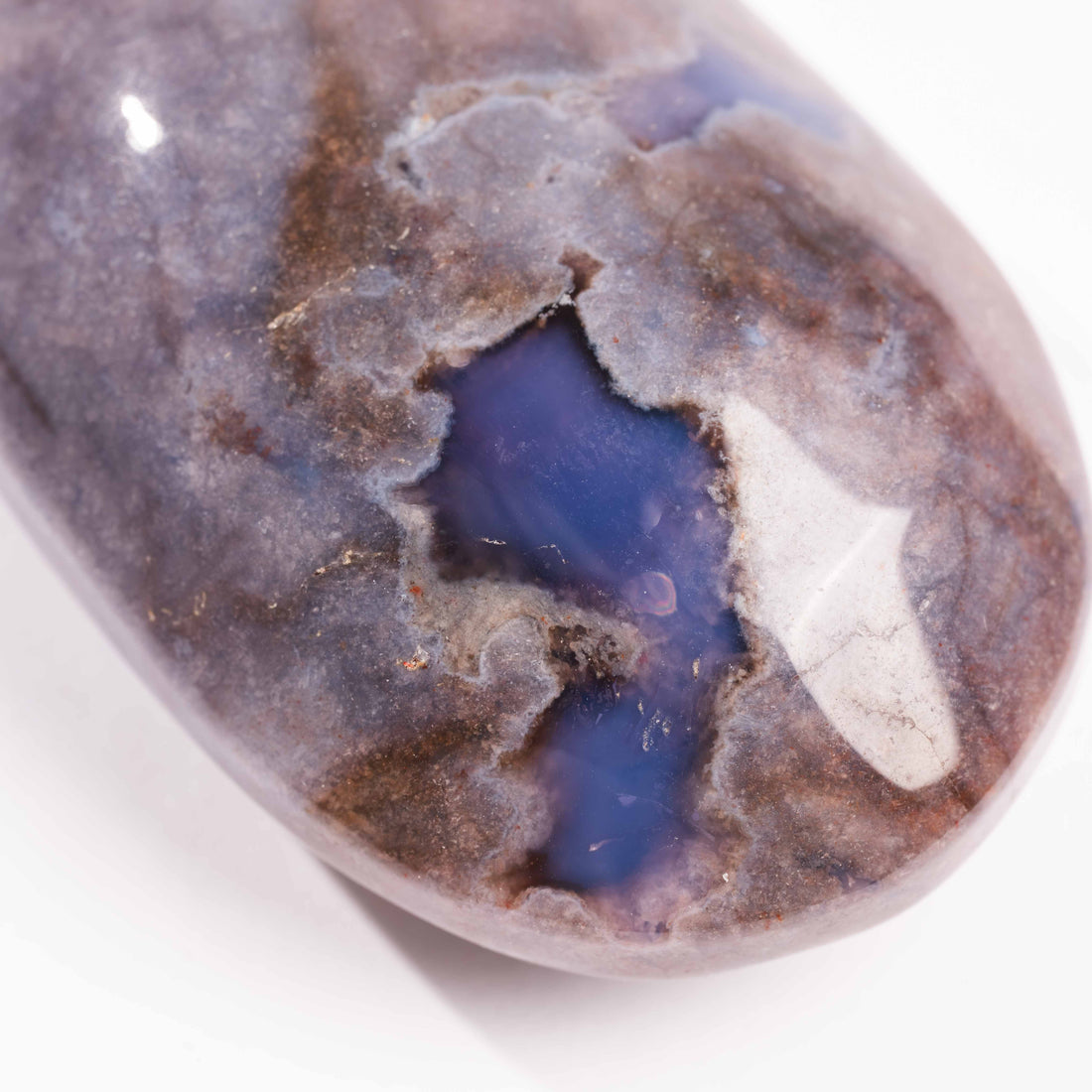 Agate, Blue Flower- Palm
