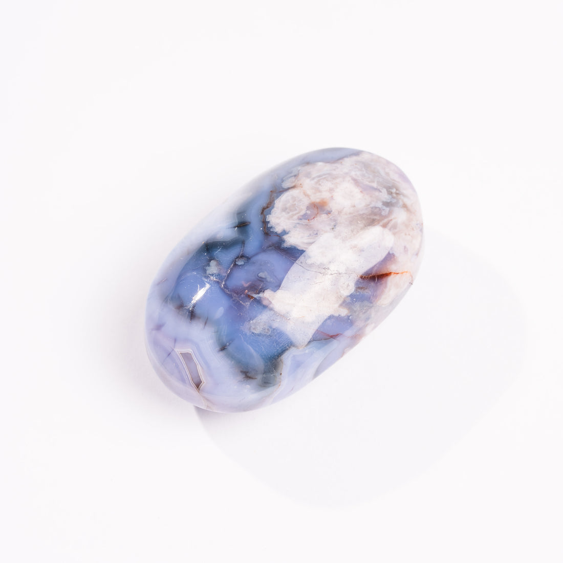 Agate, Blue Flower- Palm