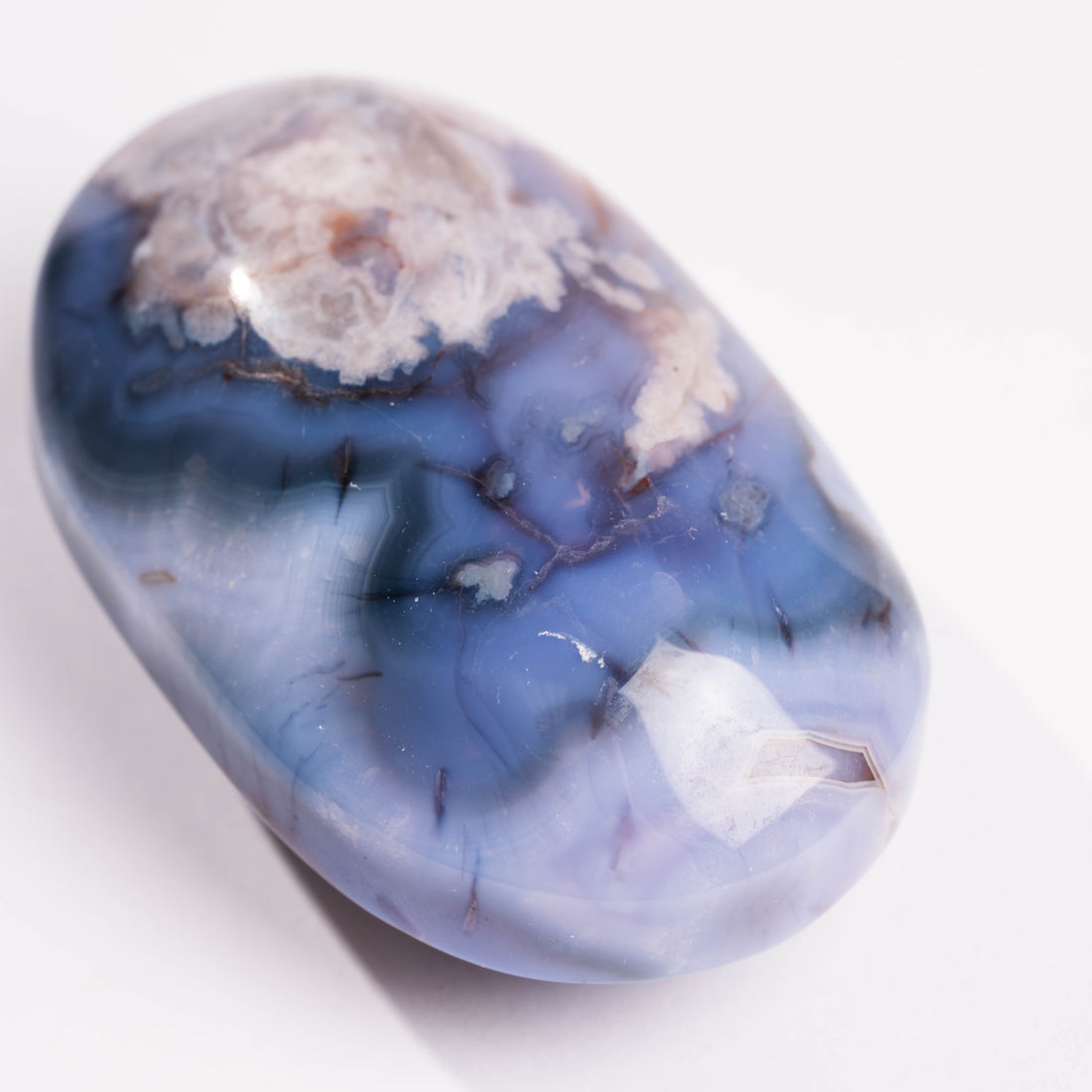 Agate, Blue Flower- Palm