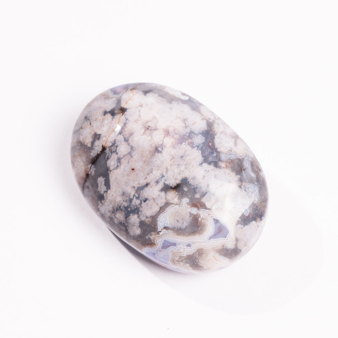 Agate, Blue Flower- Palm